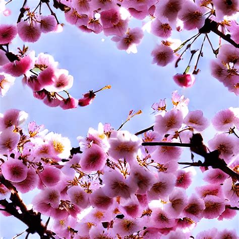 Cherry Blossom Chibi Flowers Pattern · Creative Fabrica