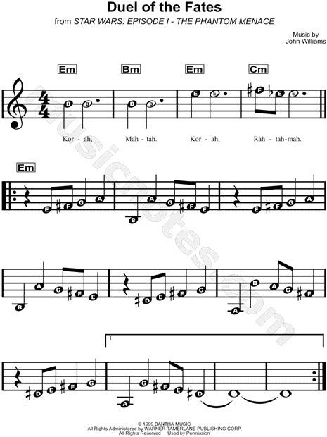 Duel Of The Fates Guitar Tab Fingerstyle Timpsawe
