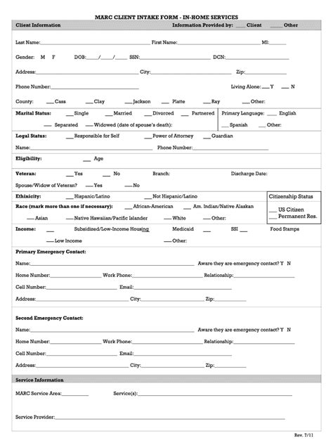 Free Printable Caregiver Forms That Are Universal Mason