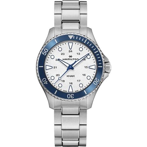 Hamilton Khaki Navy Scuba 37mm Quartz Watch White Dial Watches From