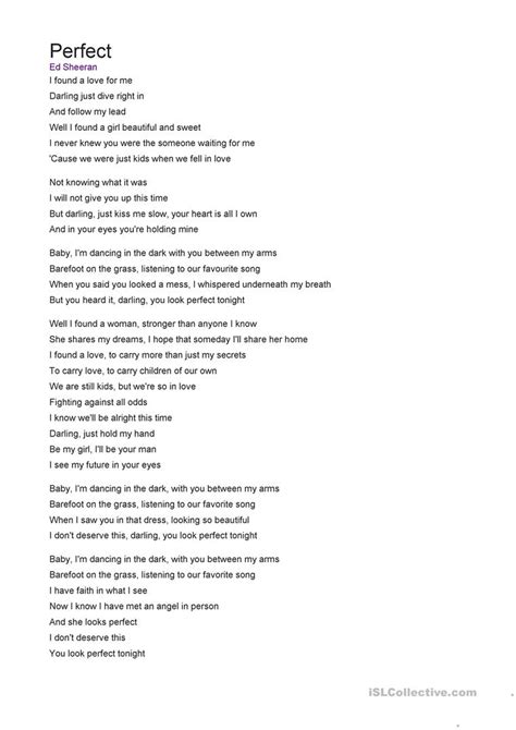 [Get 44+] Song Lyrics By Ed Sheeran Perfect