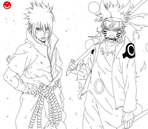 Naruto Six Paths Sage Mode Coloring Pages