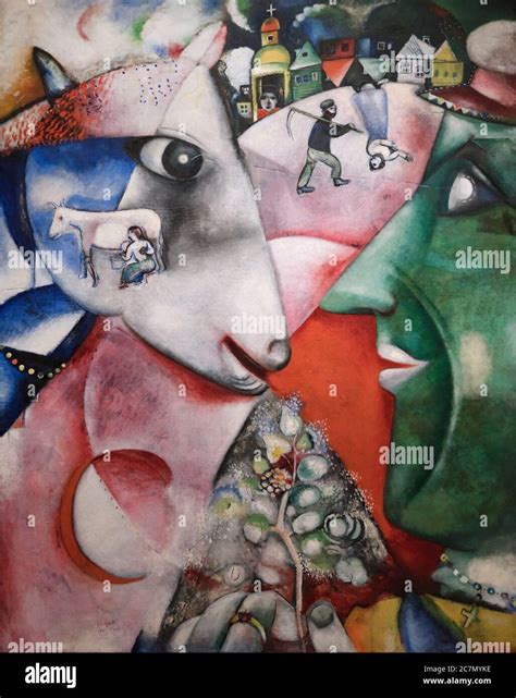 Chagall Painting I And The Village 1911 Marc Chagall Stock Photo Alamy