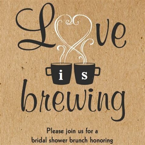 Coffee Bridal Shower Invitation Love Is Brewing Love Is Etsy