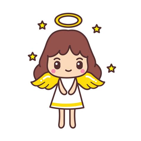 Cute Angels Cartoon Premium Vector