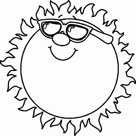 Smiley Sun Coloring Page Coloring Pages