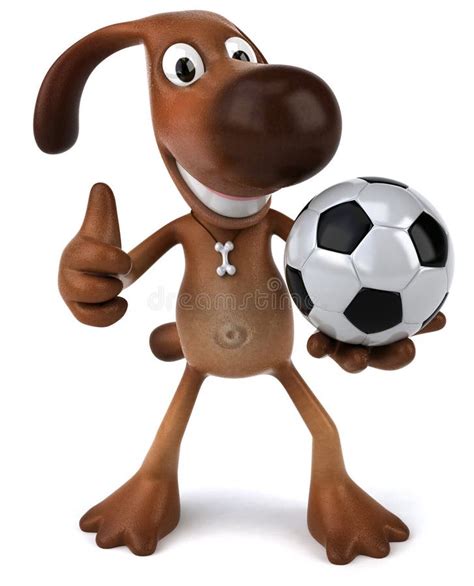 Dog Playing Football Stock Illustration Illustration Of Animal 7639571