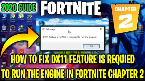 How To Fix Fortnite Dx11 Feature Level 100 Is Required To Run The