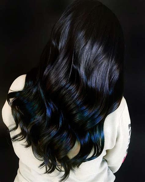 23 Belles Idées De Couleur De Cheveux Bleu Noir à Copier Dès Que