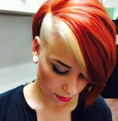 Condition your hair regularly before you bleach it. Short hairstyle for red haired women with blond layers and ...