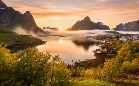 Norway Scenery Mountains At Sunset Wallpaper 4k Ultra Hd Id4804
