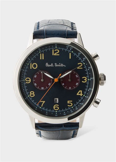Mens Navy And Petrol Precision Chronograph Watch Paul Smith