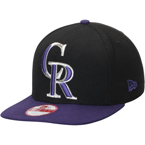 Colorado Rockies New Era Logo Grand Redux 9fifty Adjustable Hat Black