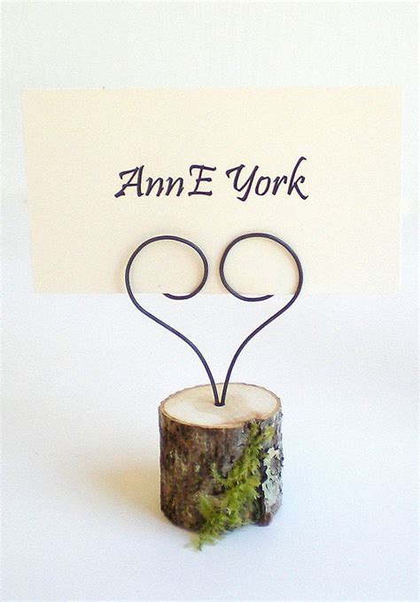 Wire Place Card Holders 20 Heart Guest Card Holders Card Stand Etsy