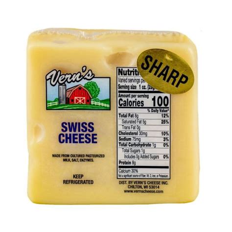 Buy Wisconsin Sharp Swiss Cheese Online Verns Cheese