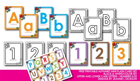 Honeybops Free Printable Alphabet Mini Flash Card Set