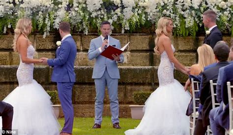 Married At First Sight Blonde Twins Tie The Knot Together Daily Mail