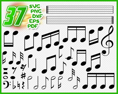 NOTE SVG, Music Clipart, Music Clip Art, Music Svg, Love Music Theme, Music Digital File ...