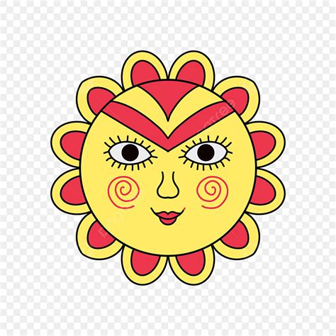 Abstract Sun Png Transparent Cartoon Abstract Sun Face Flower Cartoon