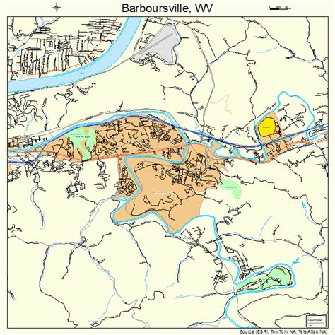 Barboursville West Virginia Street Map 5404276