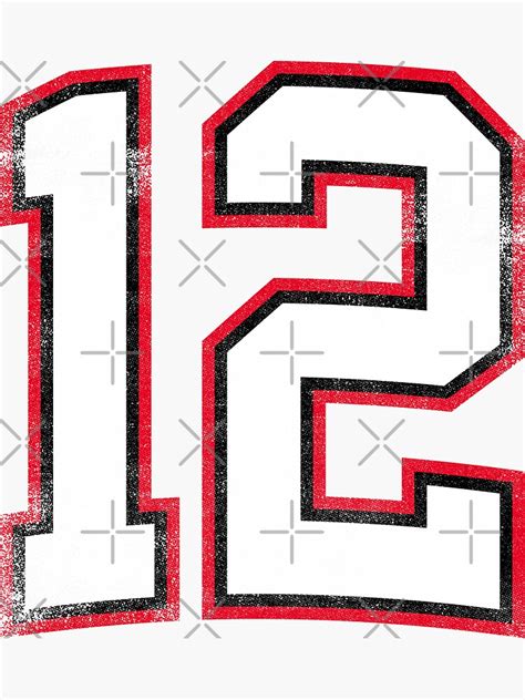 Number Twelve 12 Sticker By Melvtec Redbubble