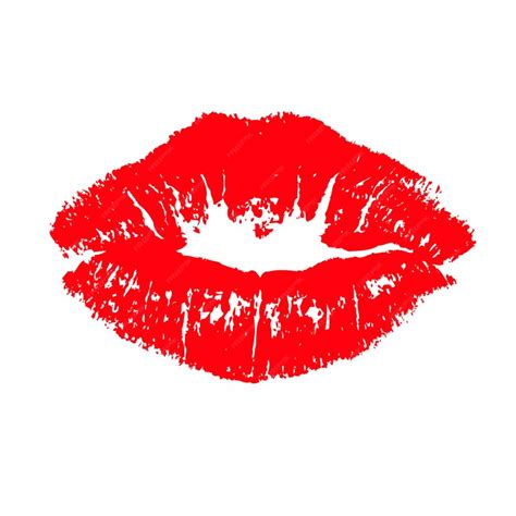 Premium Vector Red Lips Kiss Lips Vector Lips Close Up White Background Vector Illustration