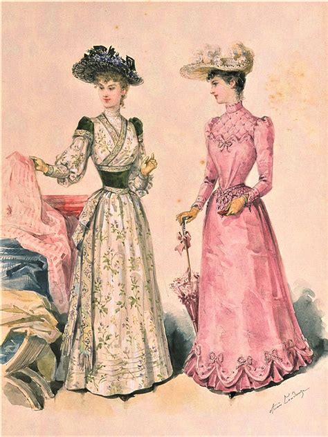 Fashion Plate La Mode Illustree 1891 Victorian Era Fashion 1890s