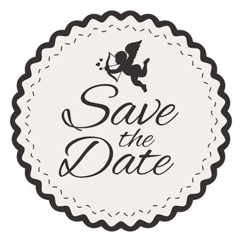 Save The Date Round Badge Transparent Png And Svg Vector File