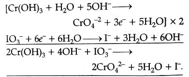 But in a reaction pot, the chromium(iii) is present in aqueous acid solution of composition. Balance the following redox equations by half reaction ...