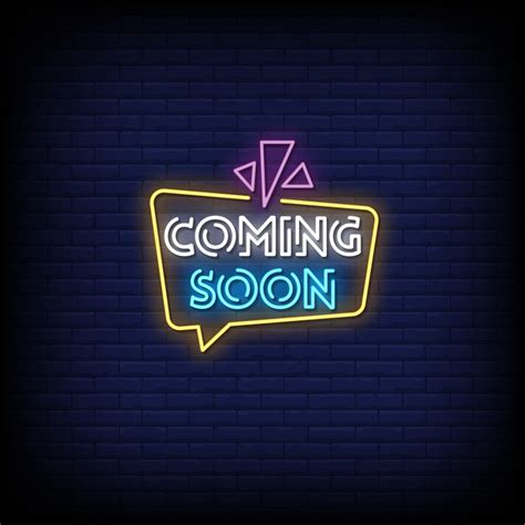 Coming Soon Neon Signs Style Text Vector 2241283 Vector Art At Vecteezy