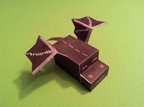 Mini Ender Dragon Papercraft Mini Papercraft Minecraf