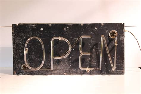 1950s Double Sided Neon Open Sign At 1stdibs Neon Open Sign
