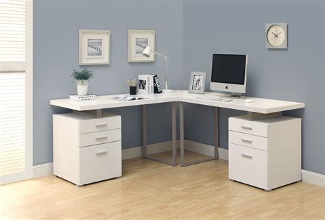 Perfect Modern White Desk Application For Home Office