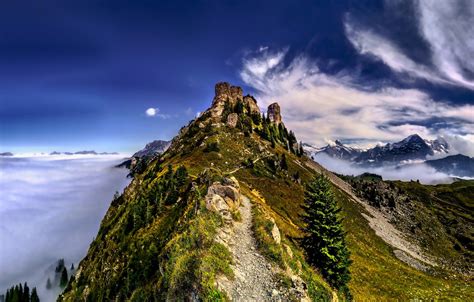 Wallpaper The Sky Clouds Mountains Switzerland Switzerland Bernese