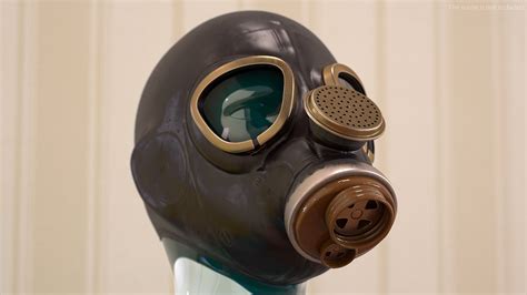 3d Model Of Black Rubber Gas Mask With Hose Black Rubber Gas Mask