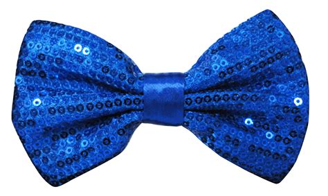 Brand New Awesome Royal Blue Sequin Fabric Bow Tie Ties
