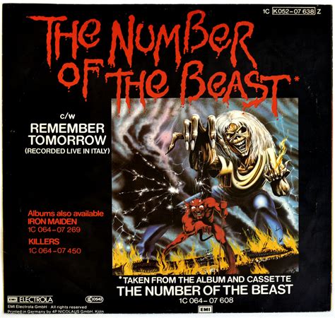 Iron Maiden The Number Of The Beast 12 Maxi Vinyl Album Cover Gallery