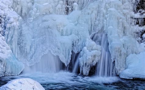 Waterfalls In Winter Hd Wallpapers