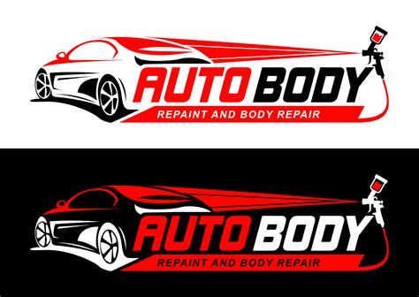 Auto Body Shop Logo Template Repair Repaint Restoration With Simple