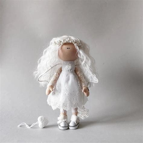 Art Doll Angel Doll With Wings Cloth Doll Handmade Doll Rag Doll