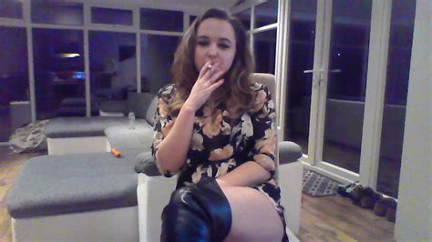 smoking in black thigh high boots smoking fetish youtube