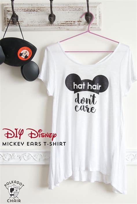 diy disney t shirt hat hair don t care the polka dot chair