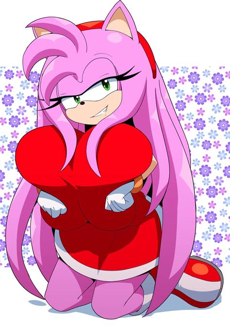 Rule 34 1girls Alternate Breast Size Amy Rose Anthro Anthro Only Anthrofied Bare Shoulders Big