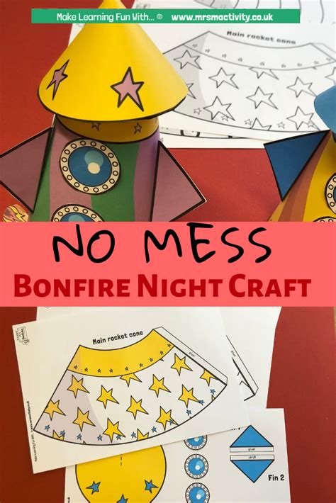 Rocket 3d Paper Craft Primary Teaching Resources Bonfire Night