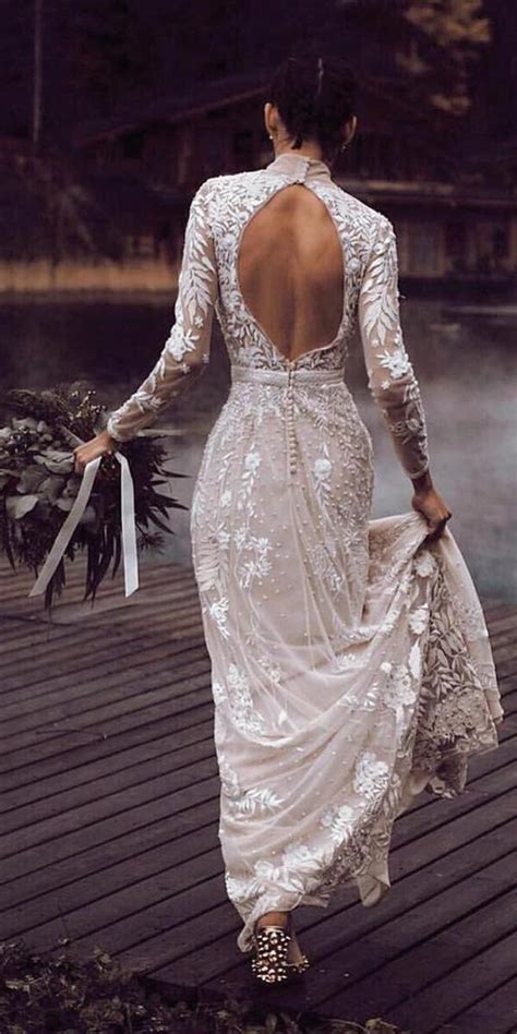 21 Illusion Long Sleeve Wedding Dresses You Ll Like Wedding Dresses Guide