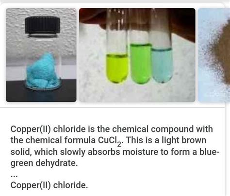Cupric Chloride Witch Colour