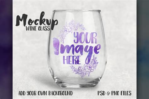 Download Stemless wine glass mockup ~ Product Mockups ~ Creative Market