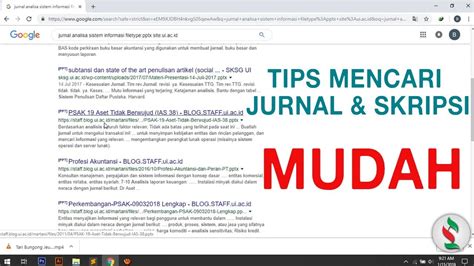 Tips Mencari Contoh Jurnal & Skripsi Dengan Mudah - YouTube