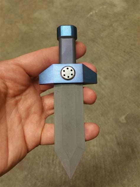 Metal Worn Titanium Small Real Sword With Stainless Steel Blade