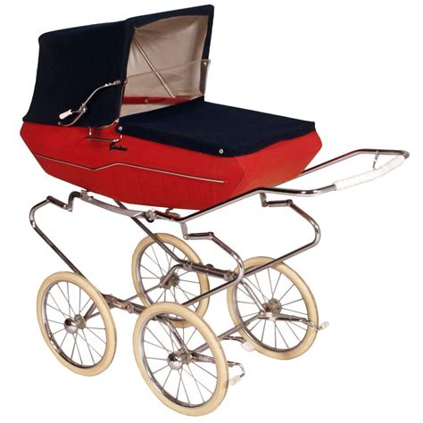 1950s Mid Century Modern Italian Baby Carriage Pram Stroller By